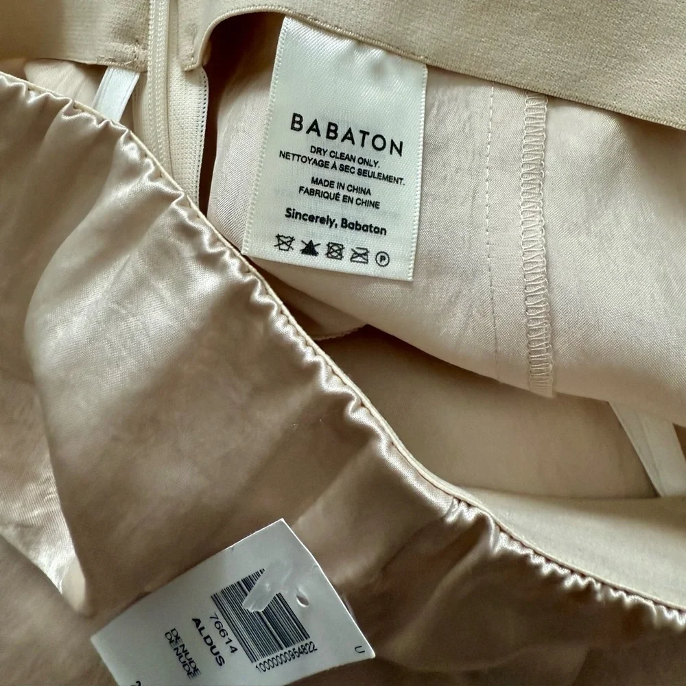 Babaton Aldus Slip Skirt NWT | Size 2 | Satin Midi in Denude Nude Beige Aritzia